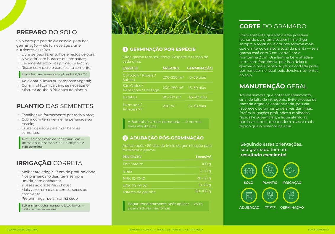 Página 2 do manual de plantio